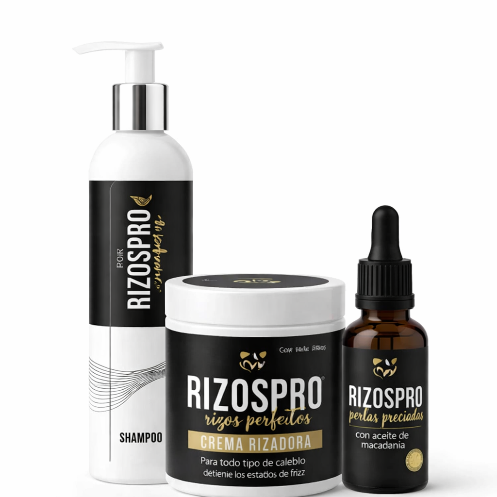 Combo Rizos Pro (Crema Rizadora + Aceite + Shampoo)
